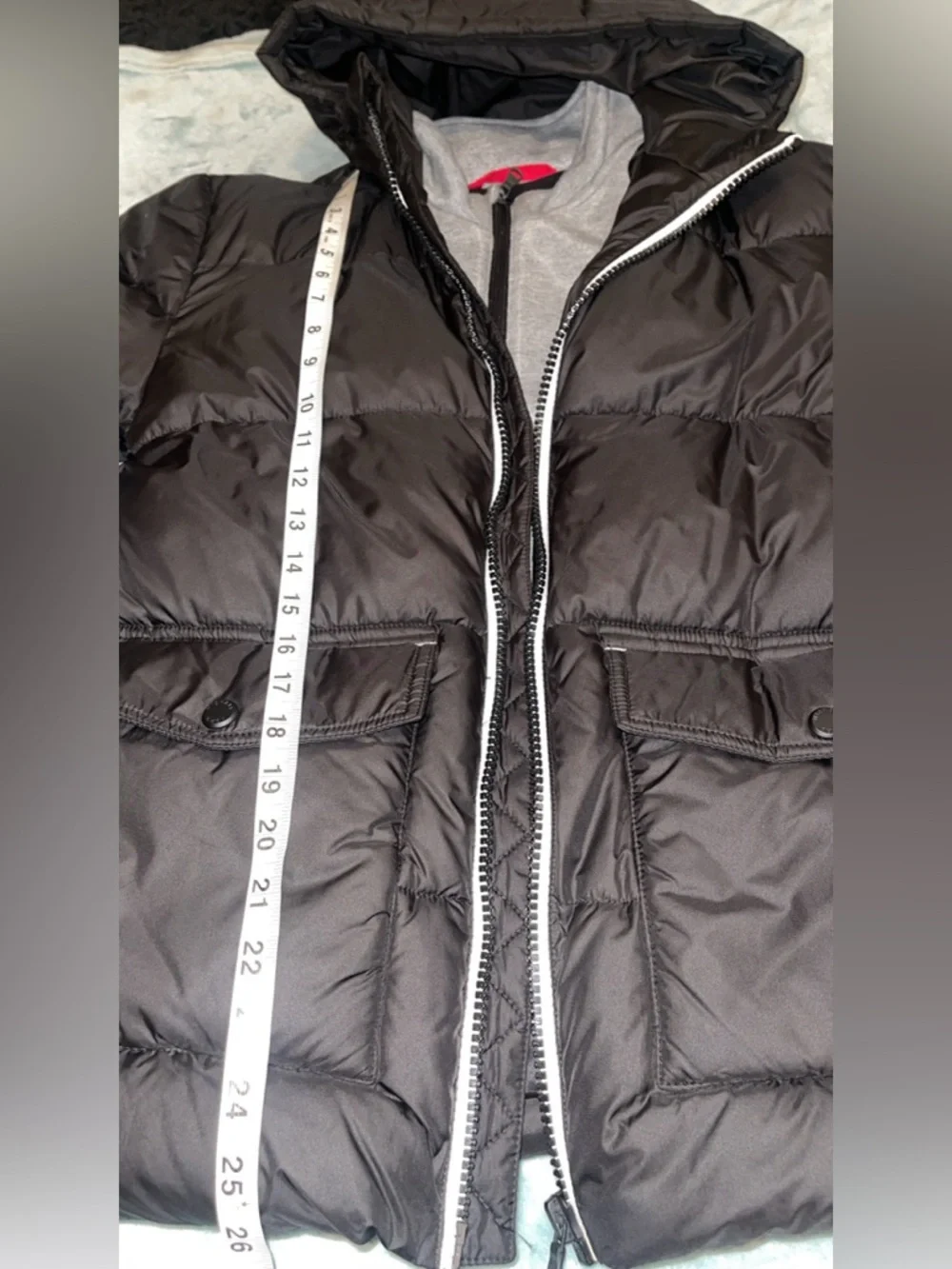 Michael Kors Boys Hooded Puffer Jacket Size 14–16 Black Winter Quilted Coat